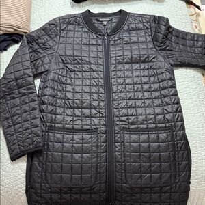 Athleta Black Quilted Puffer Jacket